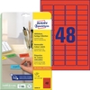 AVERY Zweckform Universaletiketten L6038-20 45, 7 x 21, 2 mm Rot