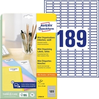 AVERY Zweckform Universaletiketten L7658-25 25, 4 x 10, 0 mm weiß