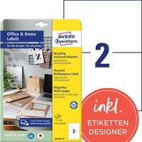 AVERY Zweckform Universaletiketten LR3655-10 210, 0 x 148, 0 mm weiß