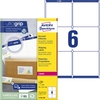 AVERY Zweckform Versand-Etiketten L7166-100 99, 1 x 93, 1 mm weiß