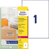 AVERY Zweckform Versand-Etiketten Versand-Etik.Transp.210x297 210, 0 x 297, 0 mm Transparent
