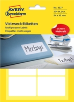 AVERY Zweckform Vielzweck-Etiketten Vielzweck-Etik.54x35 224st 54, 0 x 35, 0 mm weiß