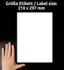 AVERY Zweckform Wetterfeste Etiketten 210, 0 x 297, 0 mm weiß