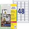 AVERY Zweckform wetterfeste Folienetiketten L4778-20 weiß 45, 7 x 21, 2 mm - 960 Stück