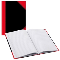 Bantex Notizbuch Chinakladde DIN A6 liniert,  schwarz/rot Hardcover - 192 Seiten