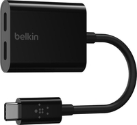 Belkin ROCKSTAR™ USB-C Audio- und Ladeadapter,  schwarz