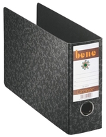 bene Ordner 7.5 cm DIN A5 quer Karton schwarz marmoriert