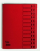 bene Ordnungsmappe Ordnungsmappe In.rot 210g 12-T DIN A4 12-Fach Rot