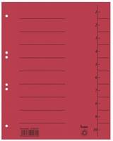bene Trennblätter Trennblätter Recycl. rot 100St 250 g/m² rot