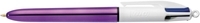 BIC Kugelschreiber Kugelschr.4 Colours SHINE, 12ST 0.4 mm Mehrfarbig