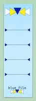 bluefile Rückenschilder blue file 8 cm Blau