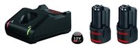 Bosch Starter-Set 2x Akku GBA 12V 3, 0 Ah,  Schnellladegerät GAL 12V-40
