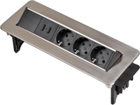 brennenstuhl Tischsteckdose Tischsteckdosenl. USB-Charger 32 cm silber