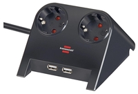 brennenstuhl Tischsteckdose Tischsteckd.USB Charger sz 16 cm schwarz