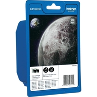 Brother Original LC-1000BK Druckerpatronen Doppelpack schwarz 500 Seiten (LC1000BKBP2DR)