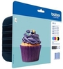 Brother Original LC-123 Druckerpatronen 4er Multipack BK/C/M/Y 600 Seiten (LC123VALBPDR)