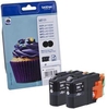 Brother Original LC-123 Druckerpatronen Doppelpack schwarz 2 x 600 Seiten (LC123BKBP2DR)
