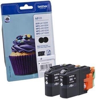 Brother Original LC-123 Druckerpatronen Doppelpack schwarz 2 x 600 Seiten (LC123BKBP2DR)