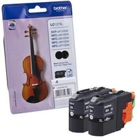 Brother Original LC-127XLBKBP Druckerpatronen Doppelpack schwarz 1.200 Seiten (LC127XLBKBPDR)