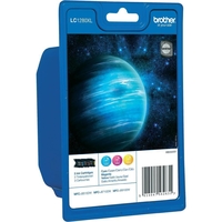 Brother Original LC-1280XL Druckerpatronen 3er Multipack C/M/Y 3.600 Seiten (LC1280XLRBWBPDR)
