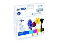 Brother Original LC-970 Druckerpatronen 4er Multipack BK/C/M/Y (LC970VALBP)