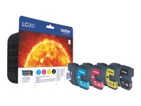 Brother Original LC-980 Druckerpatronen 4er Multipack BK/C/M/Y (LC980VALBPDR)