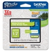 Brother TZe MQG35 - Laminiertes Band (matt) - Weiß auf Limonengrün - Rolle (1, 2 cm x 5 m) - 1 Rolle(n) - für P-Touch GL-