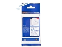 Brother TZeFA4 Textilband blau auf weiß Rolle (1, 8 cm x 3 m)