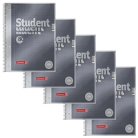 BRUNNEN Collegeblöcke 5 Collegeblöcke A4 kar.Premium kariert DIN A4
