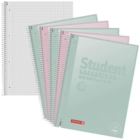 BRUNNEN Collegeblöcke 5Collegeblöcke A4Pastell LIN28 kariert DIN A4