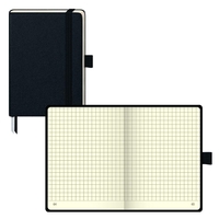 BRUNNEN Notizbuch Notizbuch A6, kariert, 96blatt ca. DIN A6 kariert schwarz