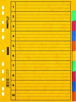 BRUNNEN Register Ringbuchreg.A4 10tlg Gelb