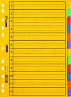 BRUNNEN Register Ringbuchreg.A4 12tlg Gelb