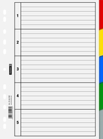 BRUNNEN Register Ringbuchreg.A4 5tlg. weiß