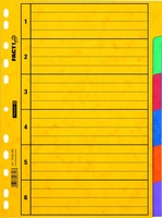 BRUNNEN Register Ringbuchreg.A4 6tlg. Gelb