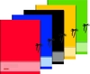 BRUNNEN Zeichenmappen Sammelmappe A3 fs 5St A3 je 1x rot,  blau,  schwarz,  gelb,  grün