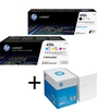 Bundle mit HP Original 410X Toner 4er Multipack + 2.500 Blatt HP Kopierpapier hochweiß