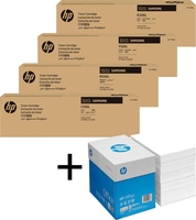 Bundle mit HP Original CLT-506L Toner 4er Multipack + 2.500 Blatt HP Kopierpapier hochweiß
