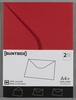 BUNTBOX Briefumschläge Buntbox Briefumsch.A4+ rot 2St DIN C4 ohne Fenster Steckverschluss
