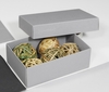 BUNTBOX Geschenkboxen Buntbox Geschenkbox M grau 3St 1, 1 l - 17, 0 x 11, 0 x 6, 0 cm grau