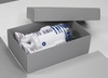 BUNTBOX Geschenkboxen Buntbox Geschenkbox XL gra.1St 8, 6 l - 34, 0 x 22, 0 x 11, 5 cm grau