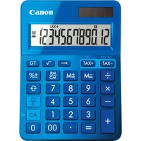 Canon LS-123K Basisrechner 12 Stellen Solarpanel & Batterie blau