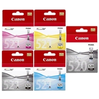Canon Original CLI-521 + PGI-520 Druckerpatronen 5er-Multipack - BK/C/M/Y/BK 4x9ml / 1x19ml