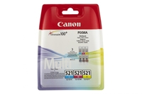Canon Original CLI-521 Druckerpatronen 3er-Multipack - C/M/Y 9ml