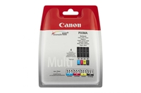 Canon Original CLI-551 Druckerpatronen 4er-Multipack - BK/C/M/Y 350 Seiten - mit Diebstahlsicherung