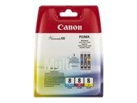 Canon Original CLI-8 Druckerpatronen Multipack - BK/C/M/Y - mit Diebstahlsicherung