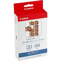 Canon Original KC-18IL Farbbandkassette (C/M/Y) und Stickerpapier 22x18 mm