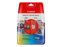 Canon Original PG-540XL/CL-541XL Druckerpatronen Value Pack - BK/C/M/Y + 50 Blatt Fotopapier (GP-501)