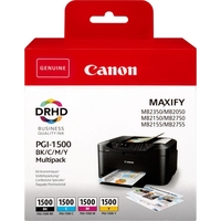 Canon Original PGI-1500 Druckerpatronen 4er Multipack BK/C/M/Y (9218B005)