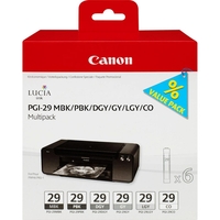 Canon Original PGI-29 Druckerpatronen 6er-Multipack - MBK/PBK/DGY/GY/LGY/CO